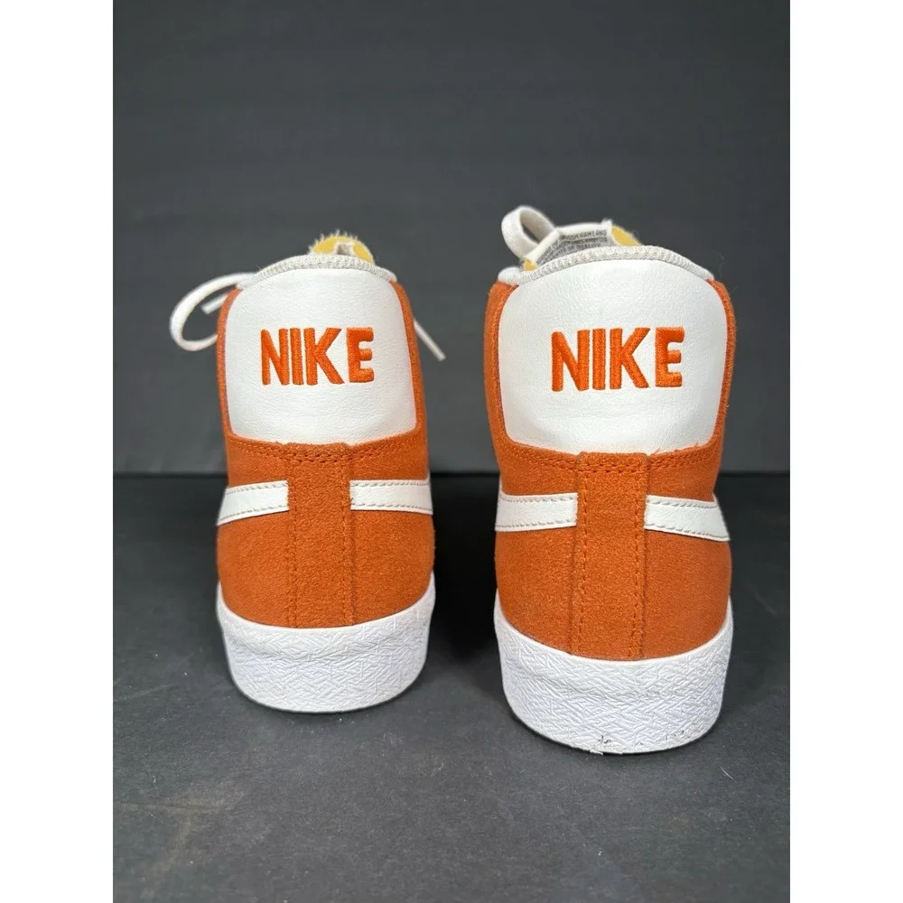 Nike SB Zoom Blazer Mid Safety Orange White Men's Size 8 Shoes 864349-800